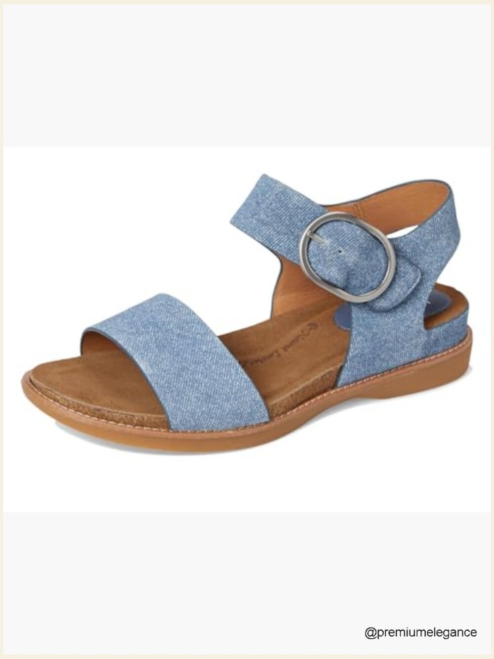 Women's Leather Platform Sandals with Adjustable Hook & Loop Straps - Picture 7 of 7